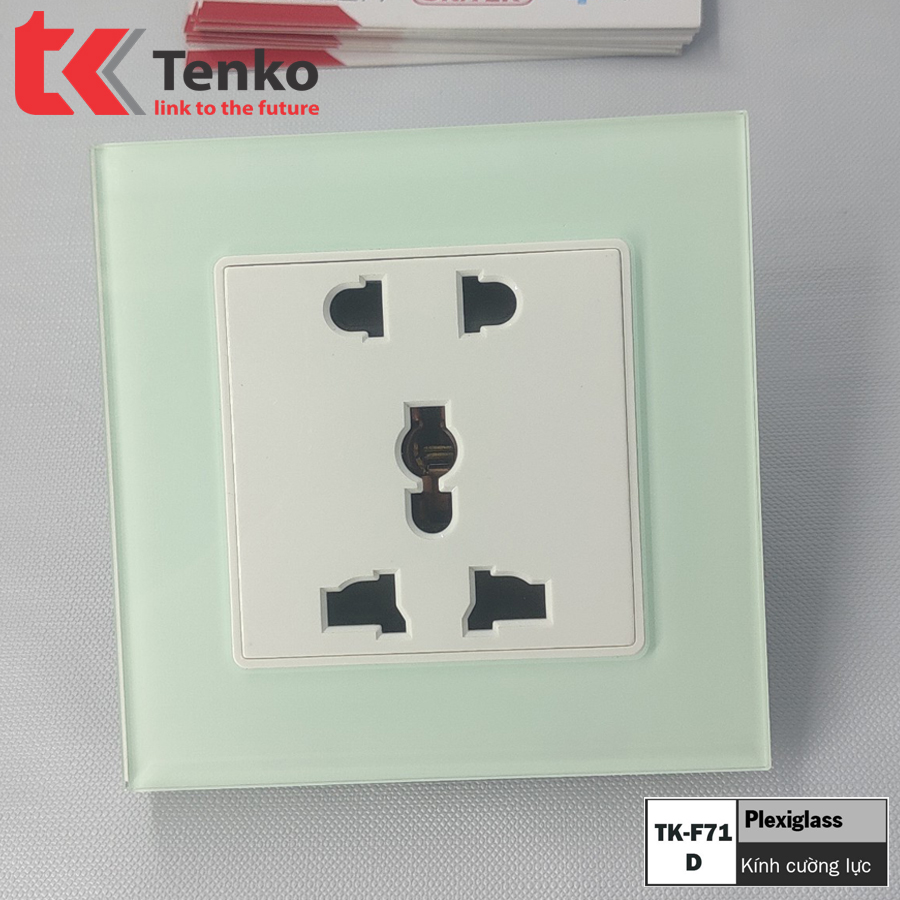 Ổ Cắm Âm Tường Mặt Kính Cường Lực Cao Cấp Tenko TK-F71-D-18