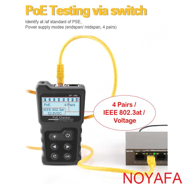 Máy test mạng, POE NF-488 cao cấp