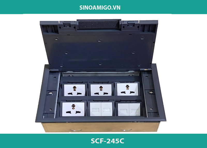 Ổ cắm âm sàn sinoamigo SCF-245C chính hãng