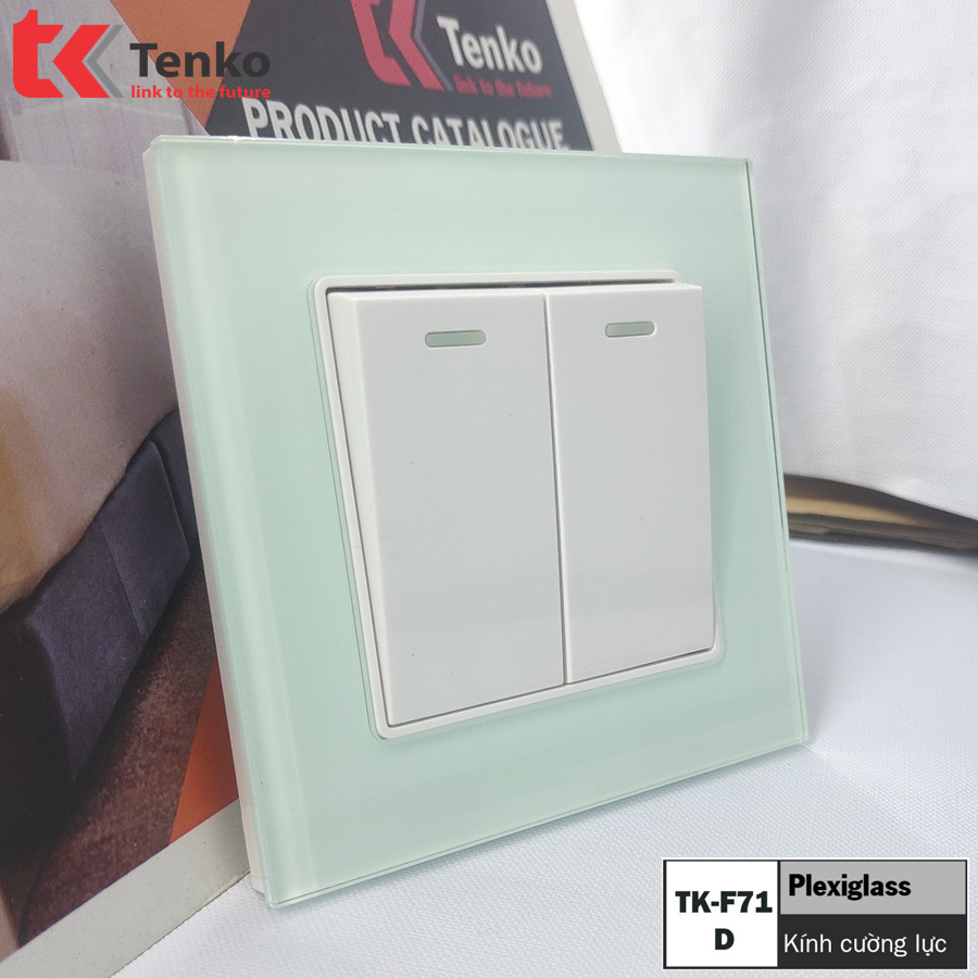 công tắc kính cường lực chống xước cao cấp tenko tk-f71-d-02