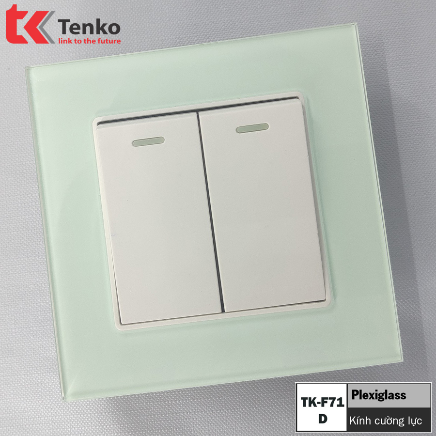 ổ cắm âm tường mặt kính cường lực cao cấp giá rẻ tenko tk-f71-d-02