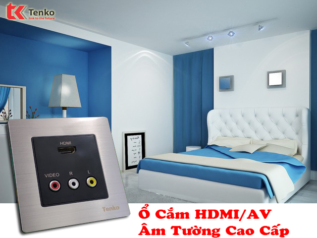 Ổ Cắm Âm Tường Cổng HDMI Và AV TK-HDAV