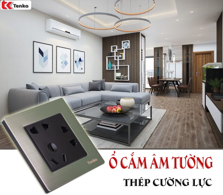 Ổ Điện Âm Tường Phong cách Hiện Đại cho phòng khách