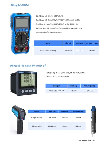 Bảng giá thiết bị điện Chint