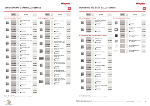 Bảng giá thiết bị điện Legrand Mới Nhất