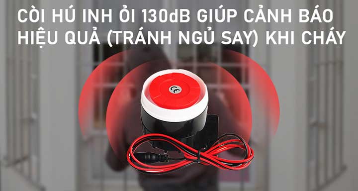 còi hú báo cháy inh ỏi