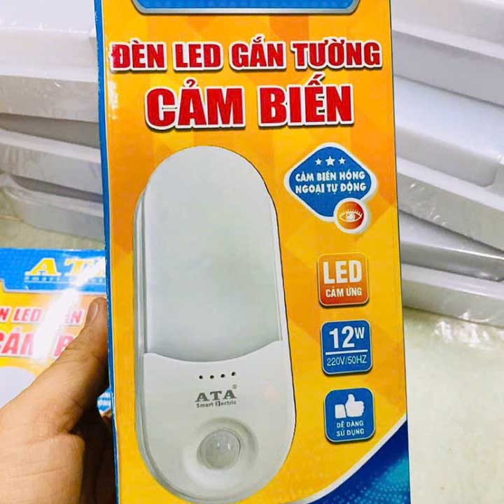 Bóng đèn led cảm ứng hồng ngoại gắn tường ATA AT-1512(12W)