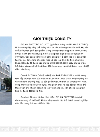 Bảng giá thiết bị điện Gelan