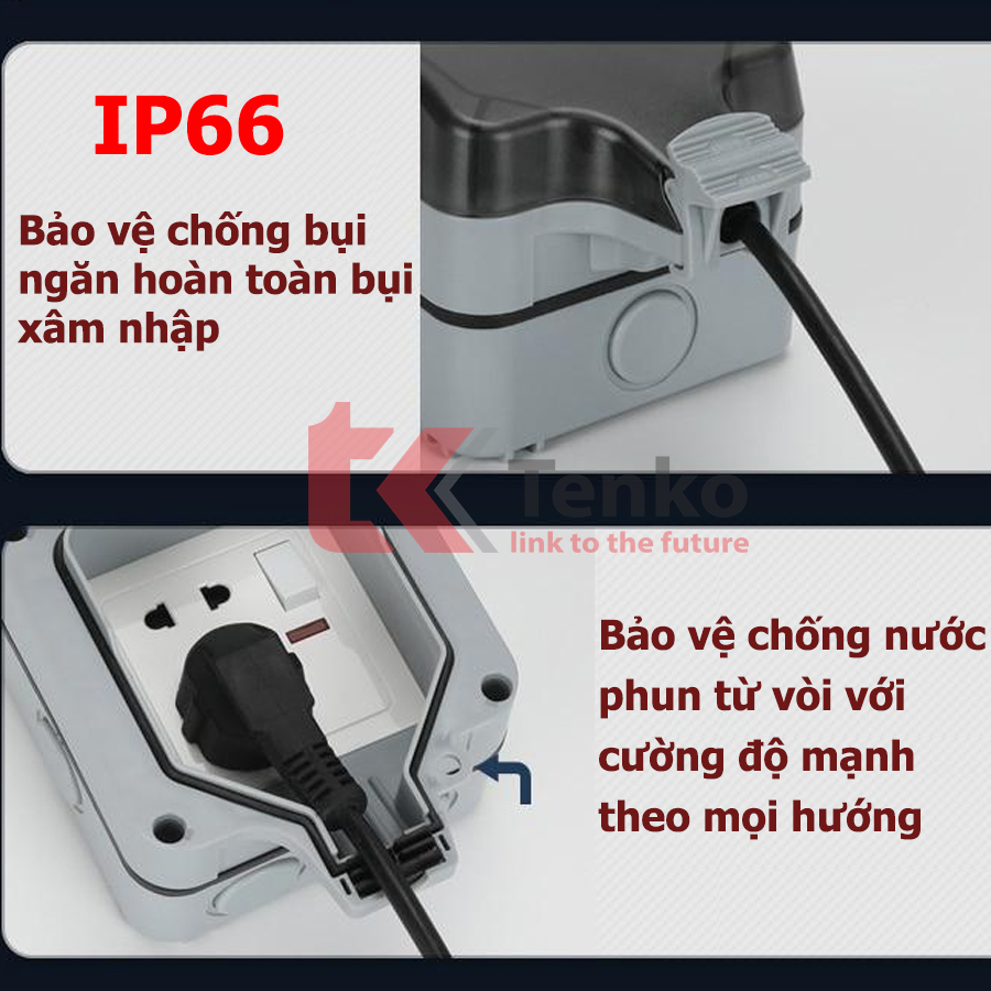 Hộp bảo vệ Chống nước ổ cắm công tắc vuông ngoài trời