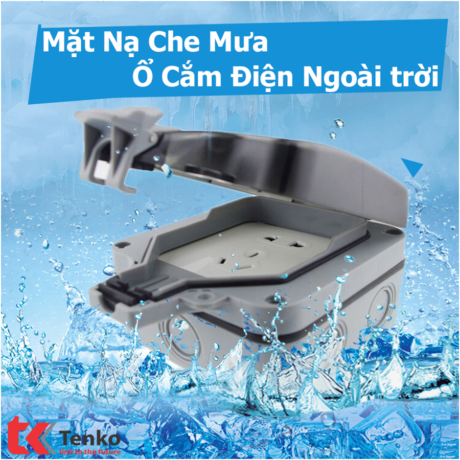 hộp che nước ổ cắm điện ngoài trời tenko ip66