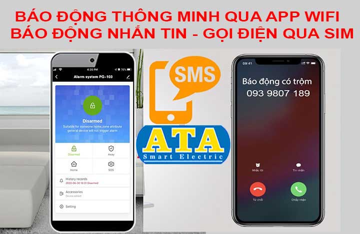 hệ thống báo trộm qua điện thoại wifi ATA SAS-01