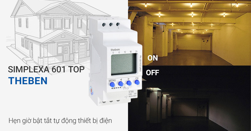 Công tắc hẹn giờ Theben Simplexa 601 Top