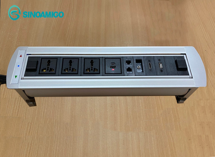 Hộp ổ cắm âm bàn sinoamigo STS-240E cao cấp